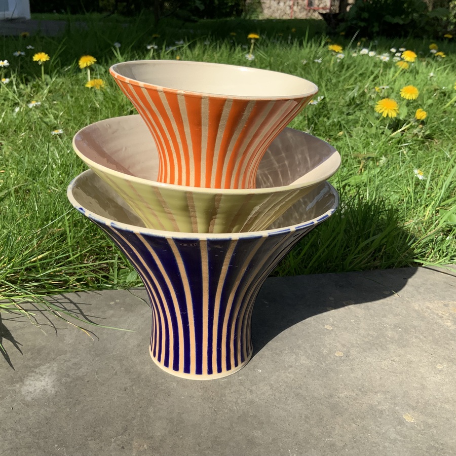 VASE »FUJI » JAUNE
