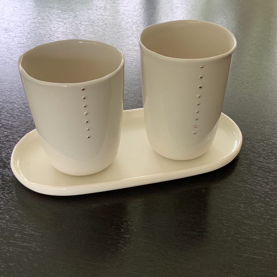 PLATEAU ET SES 2 VERRES