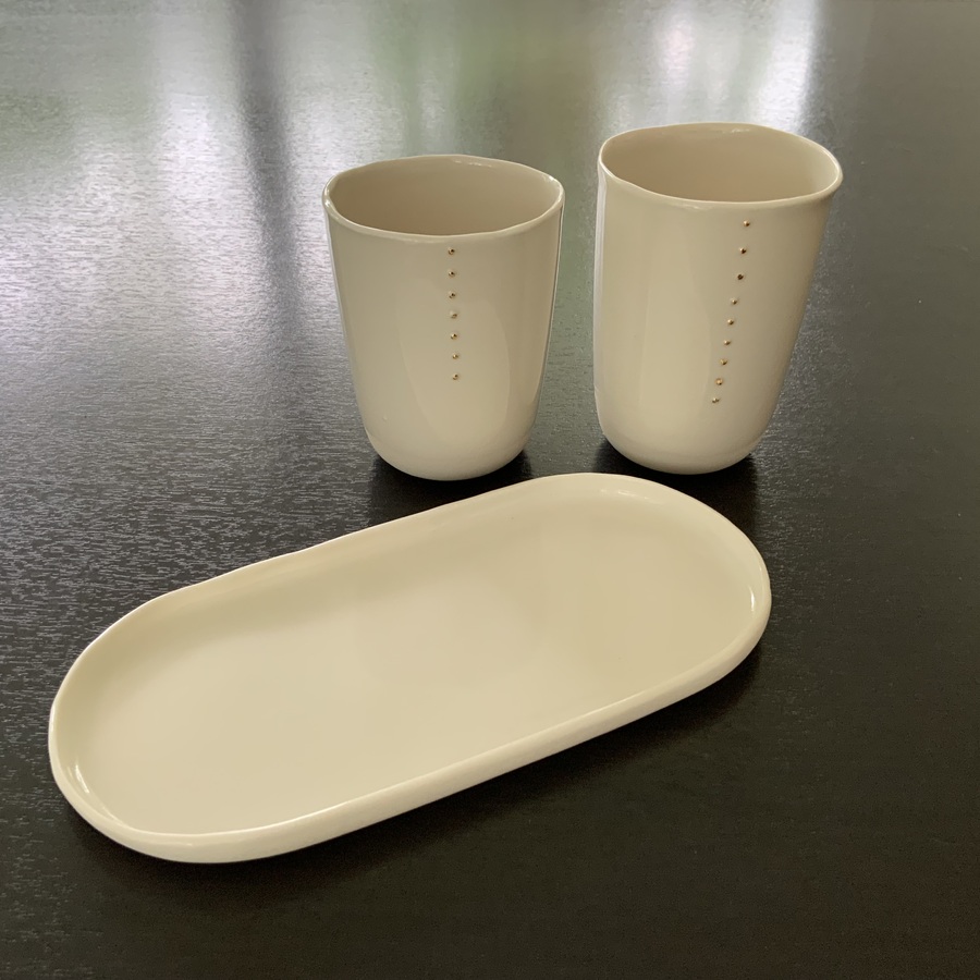 PLATEAU ET SES 2 VERRES