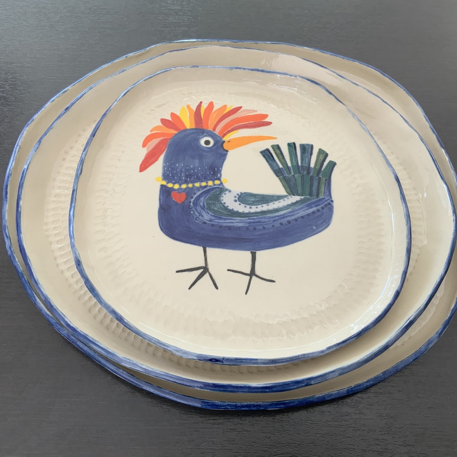PLAT « COQ » pièce unique 