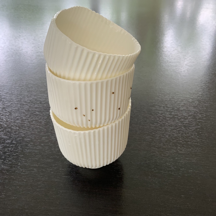 LOT DE 3 TASSES « CANNELÉES »